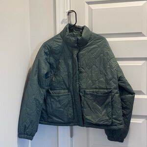Old Navy Quilted Jacket in Dark Green